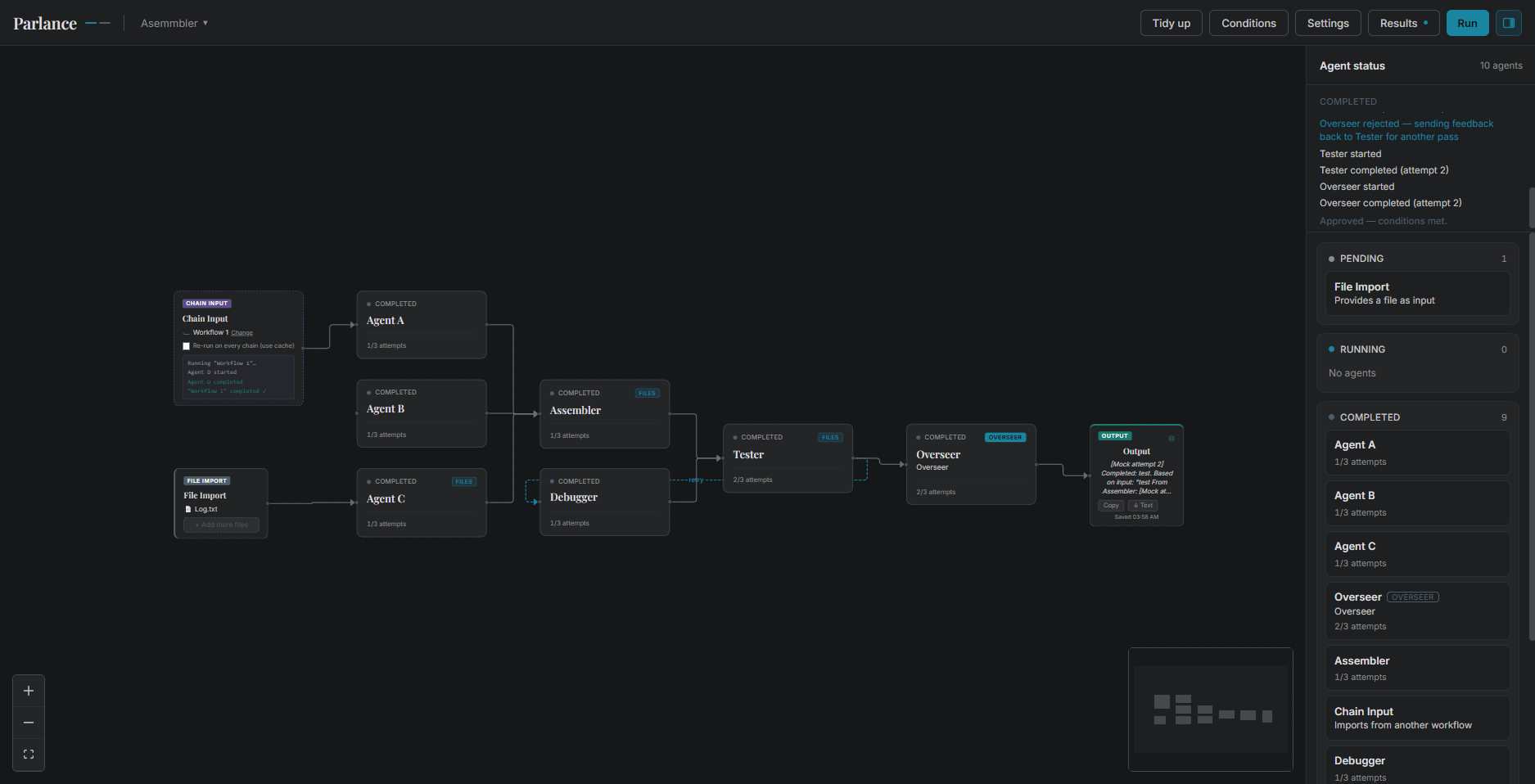 Parlance interface